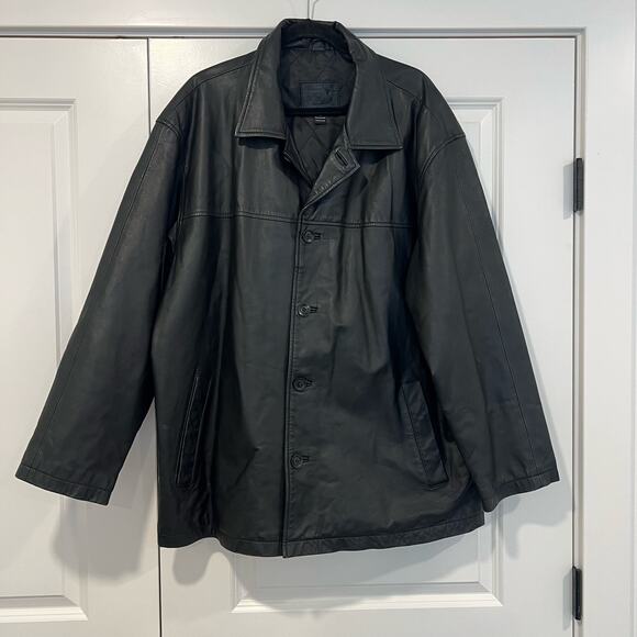 Knightsbridge Men's Genuine Leather Jacket Quilted Interior‎ Size XL - Picture 1 of 11